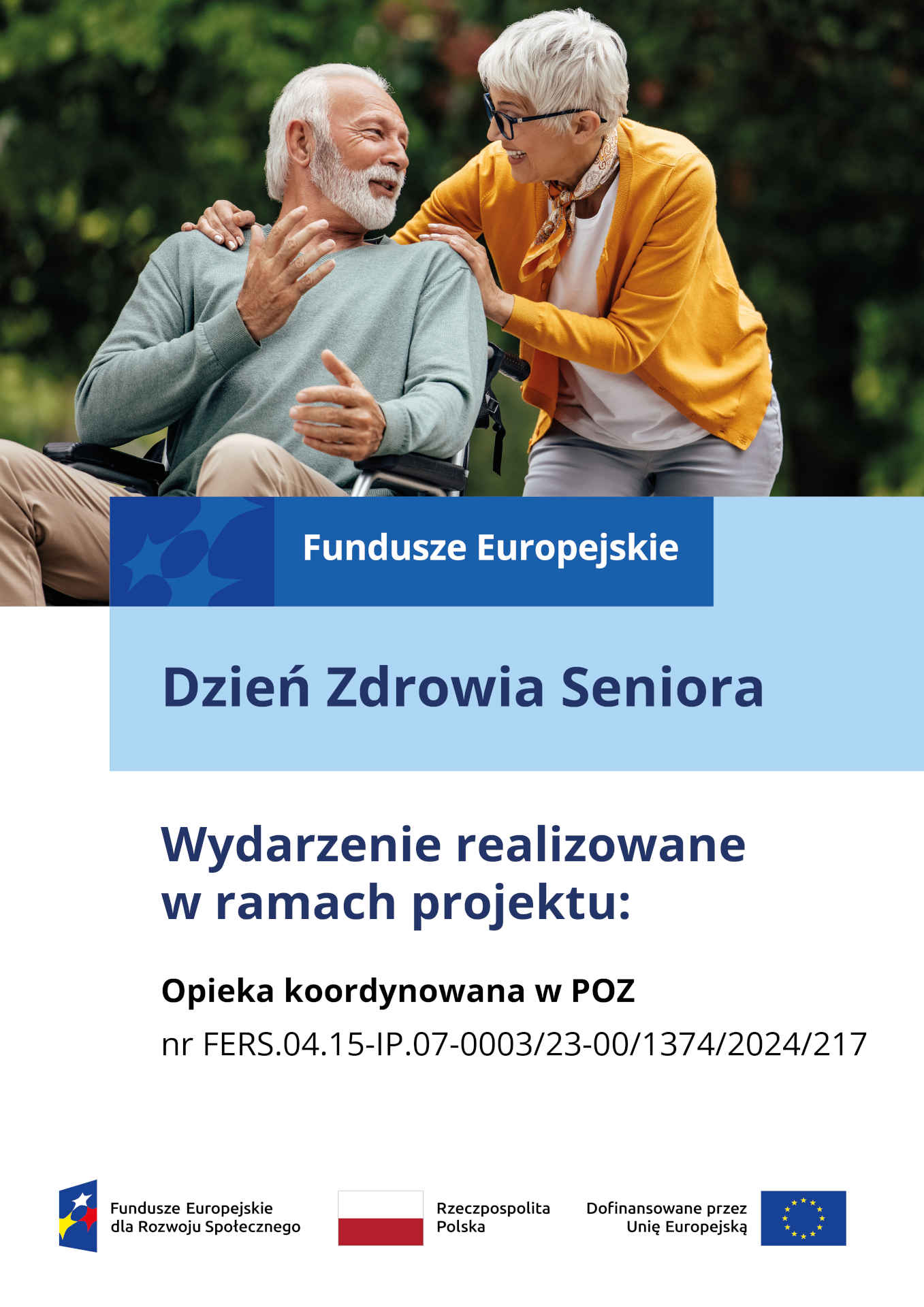 Plakat - Dzień Zdrowia Seniora - dofinansowanie