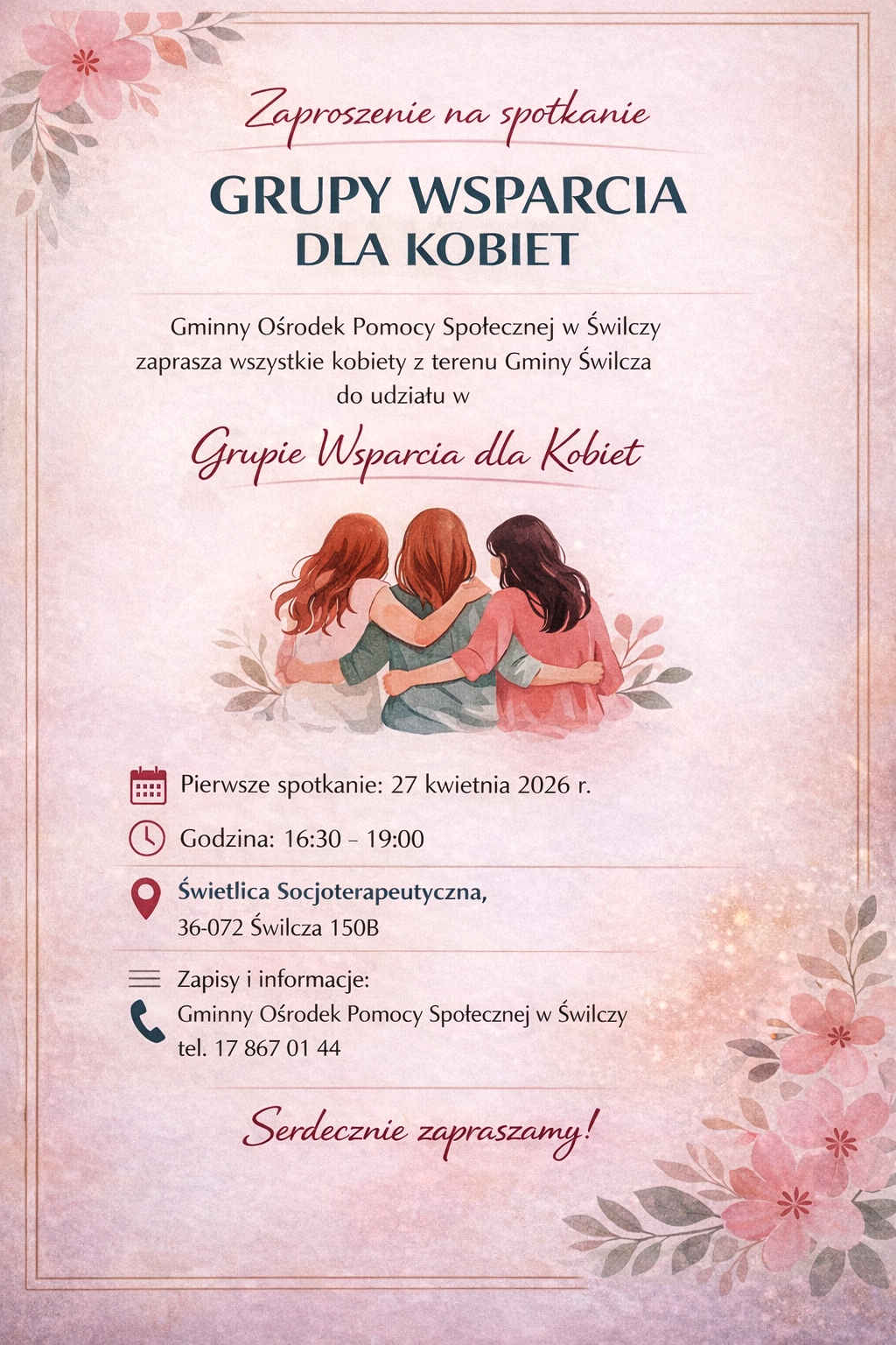 Plakat - grupa wsparcia dla kobiet