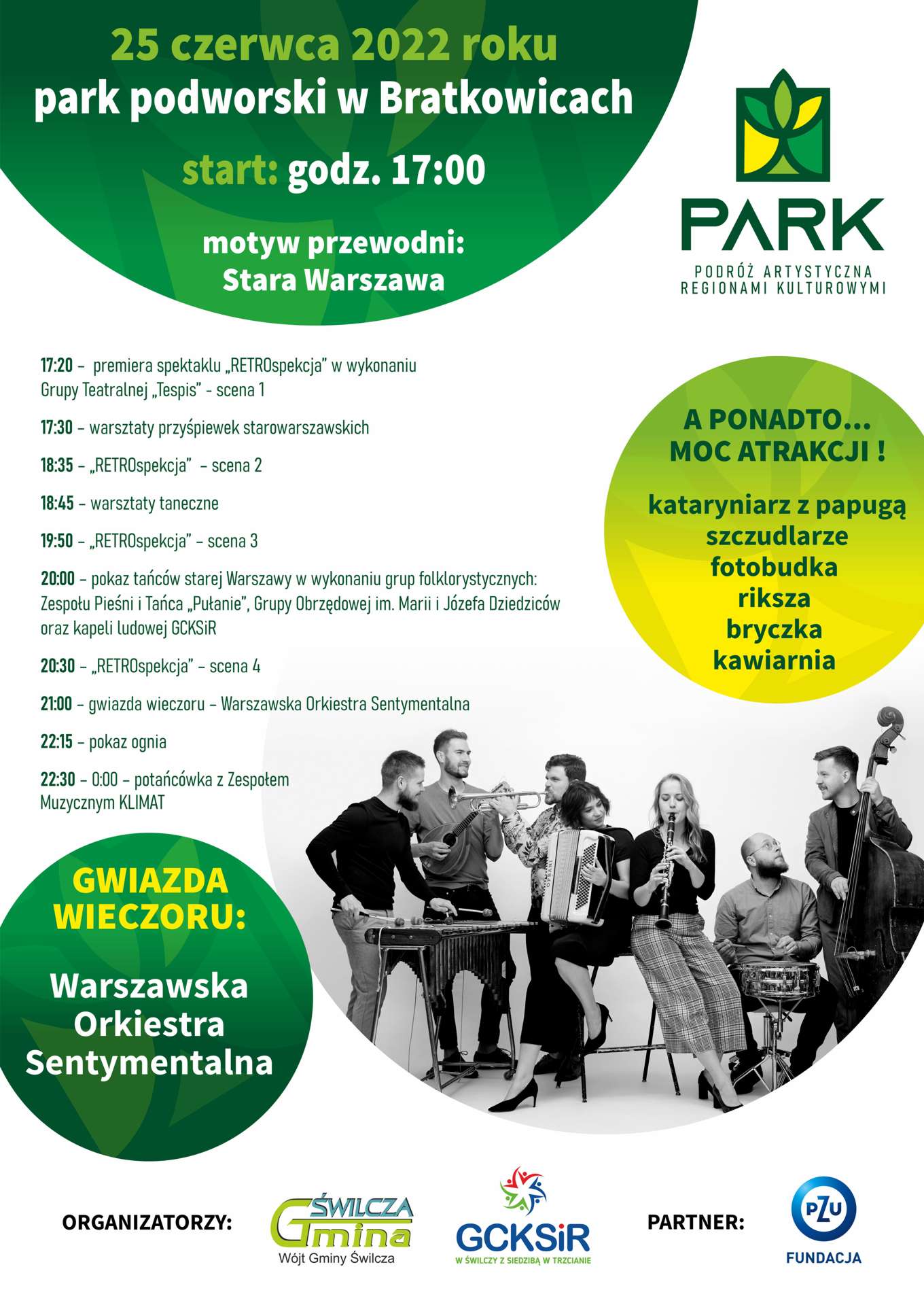 Plakat premiery spektaklu „RETROspekcja”
