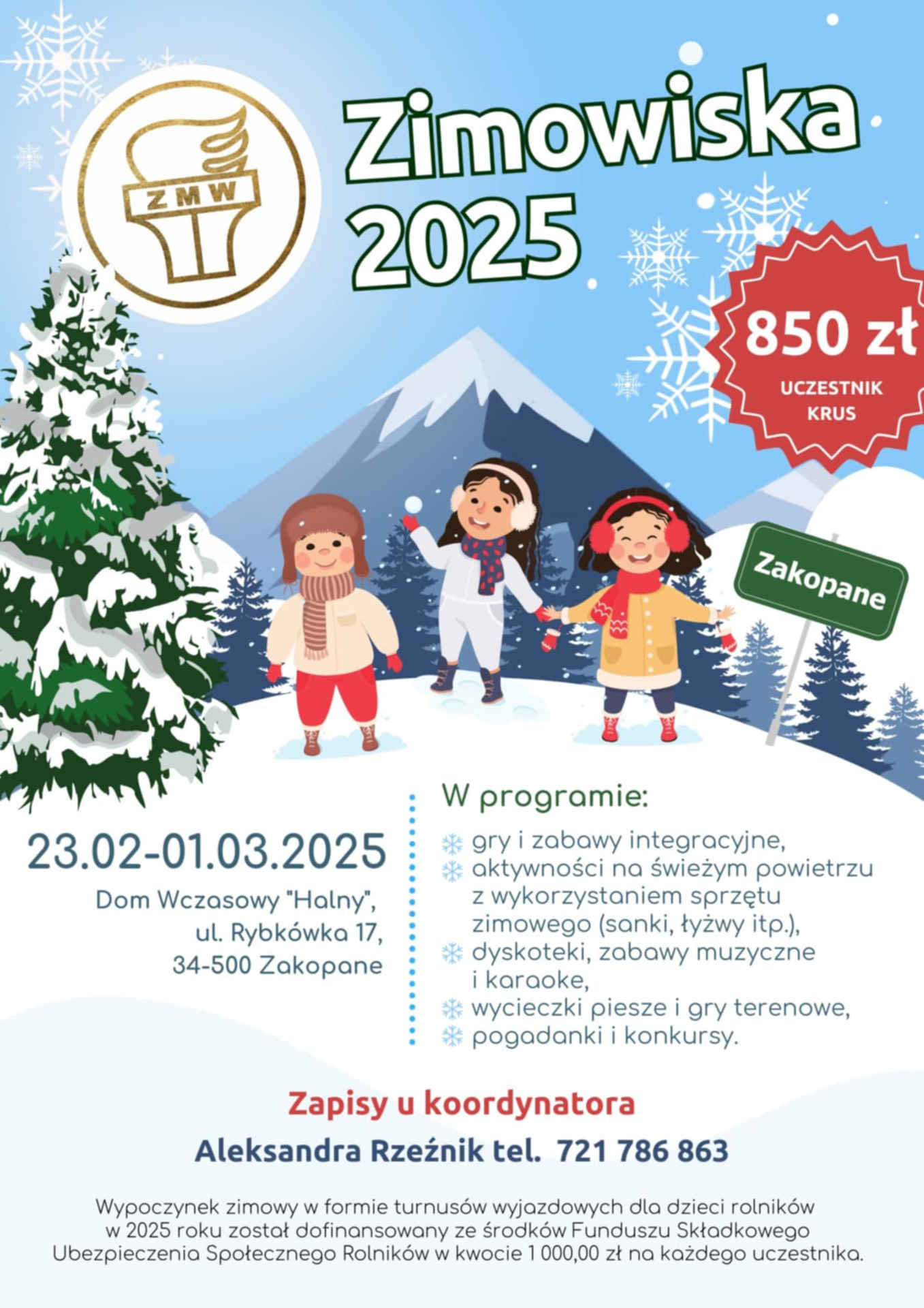 Plakat zimowiska