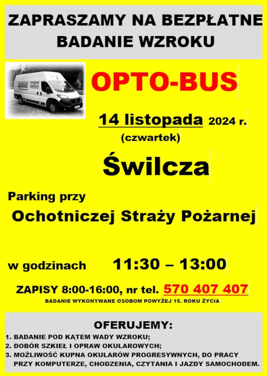 Plakat badanie wzroku