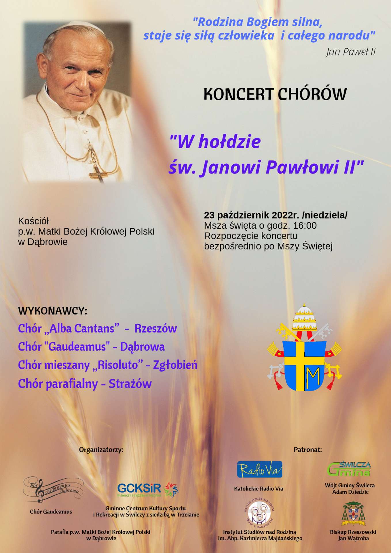 Plakat Koncert chórów