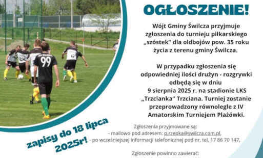 Baner zgłoszenia do turnieju oldbojów