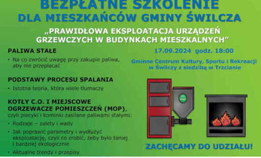 Plakat szkolenia