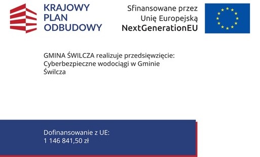 Baner projektu - Cyberbezpieczne wodociągi w Gminie Świlcza