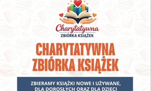 Plakat zbiórki książek