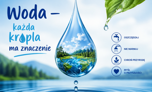 Baner konkursu „Woda – każda kropla ma znaczenie”