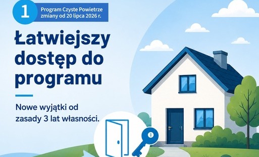 Baner z informacją o zmianach w programie