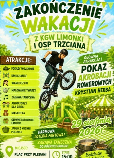 Piknik rodzinny w Trzcianie - 29 sierpnia 2026 r.