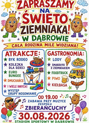 Święto ziemniaka w Dąbrowie - 30 sierpnia 2026 r.