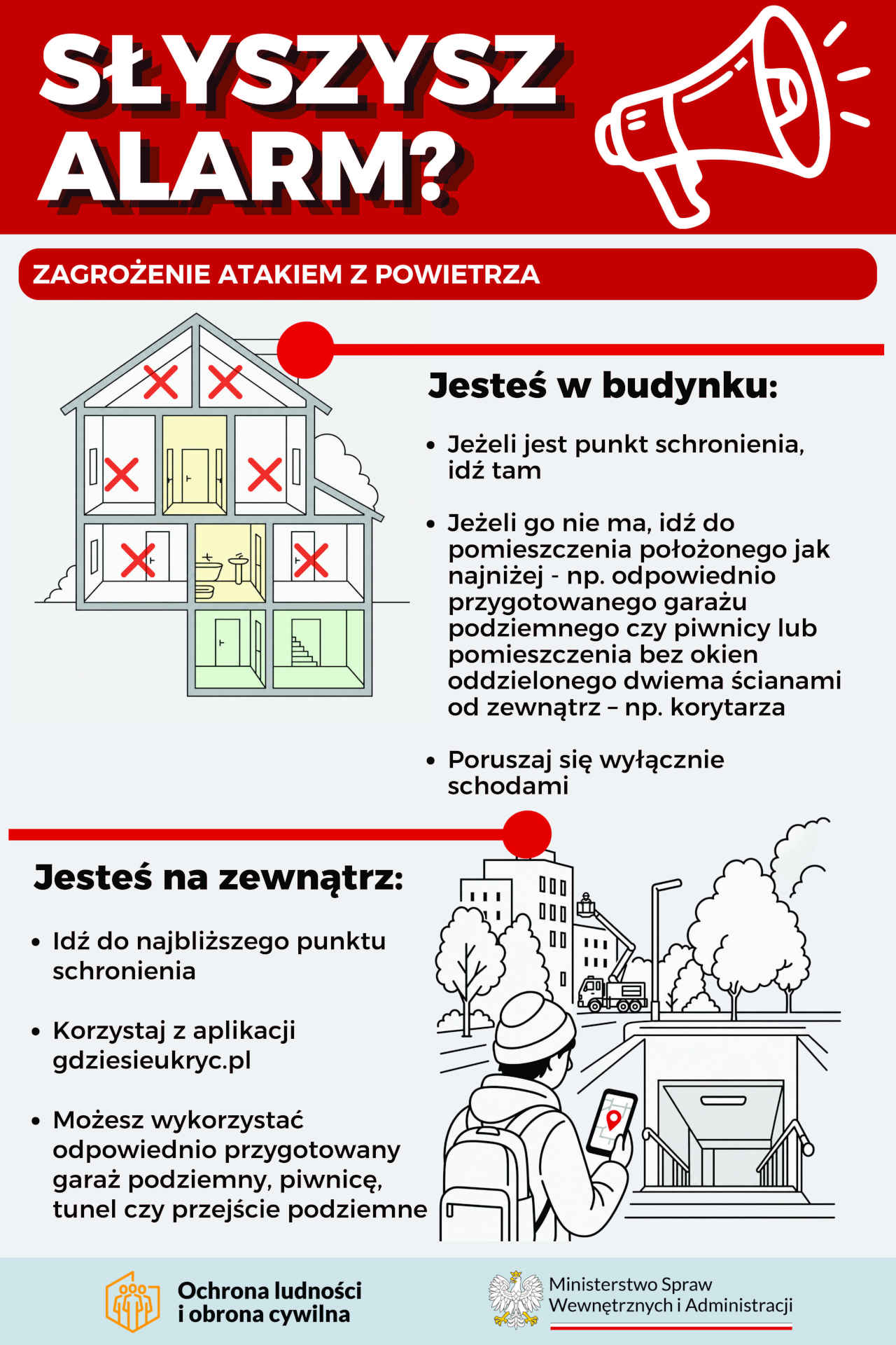 Słyszysz alarm - poradnik co zrobić.