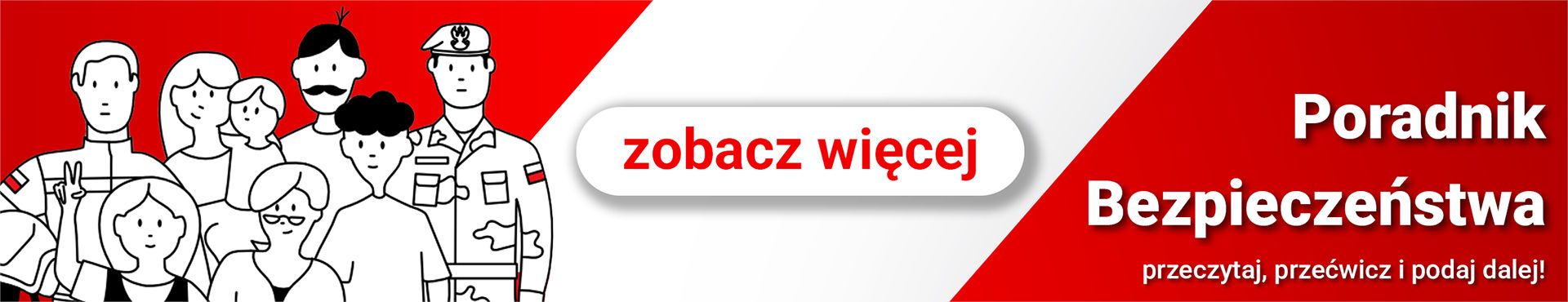 Rysunek polecający lekturę poradnika bezpieczeństwa