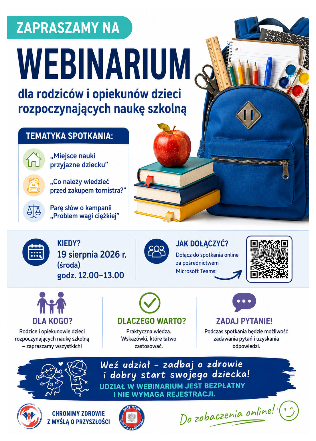 Plakat webinarium dla rodzic&oacute;w