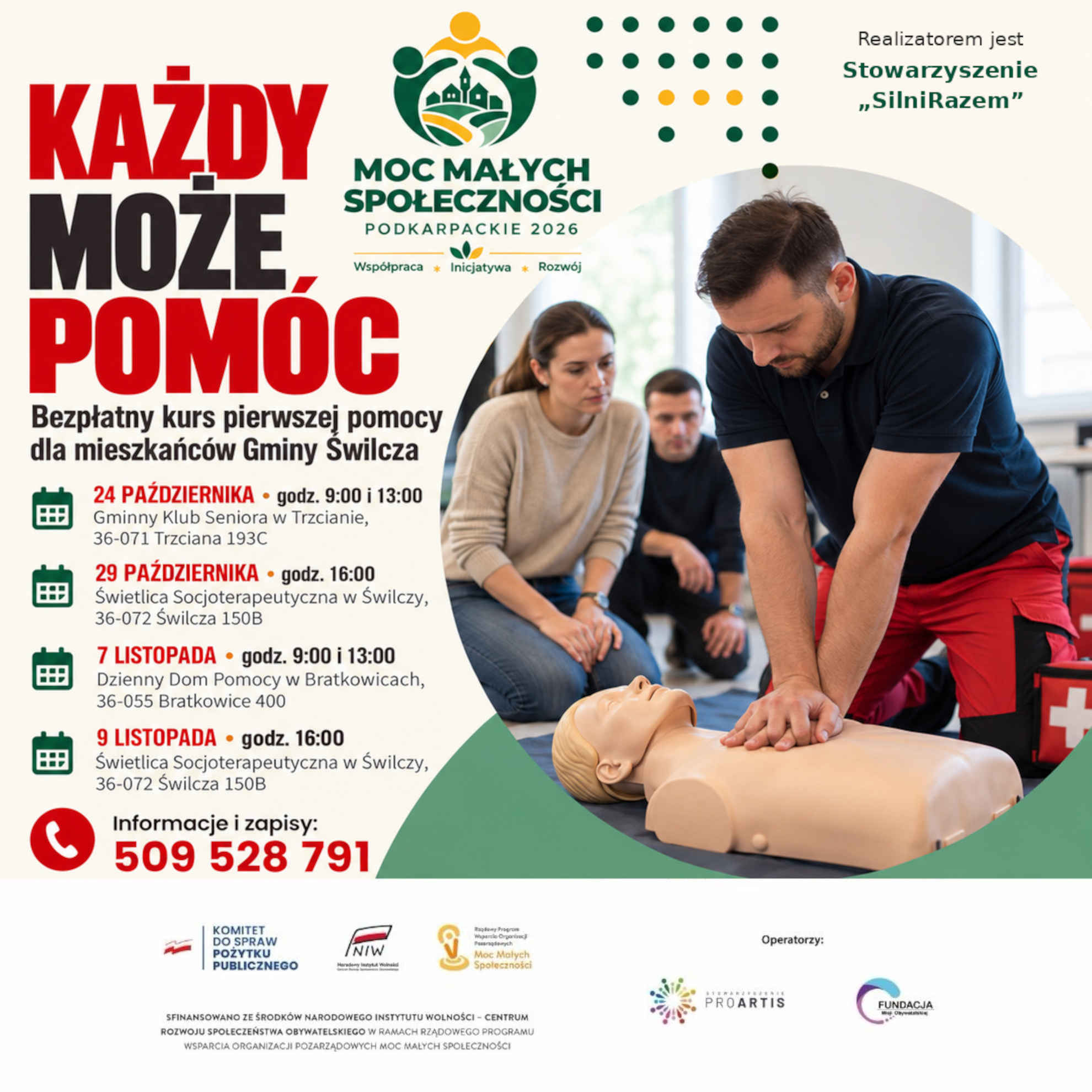 Plakat kursu pierwszej pomocy