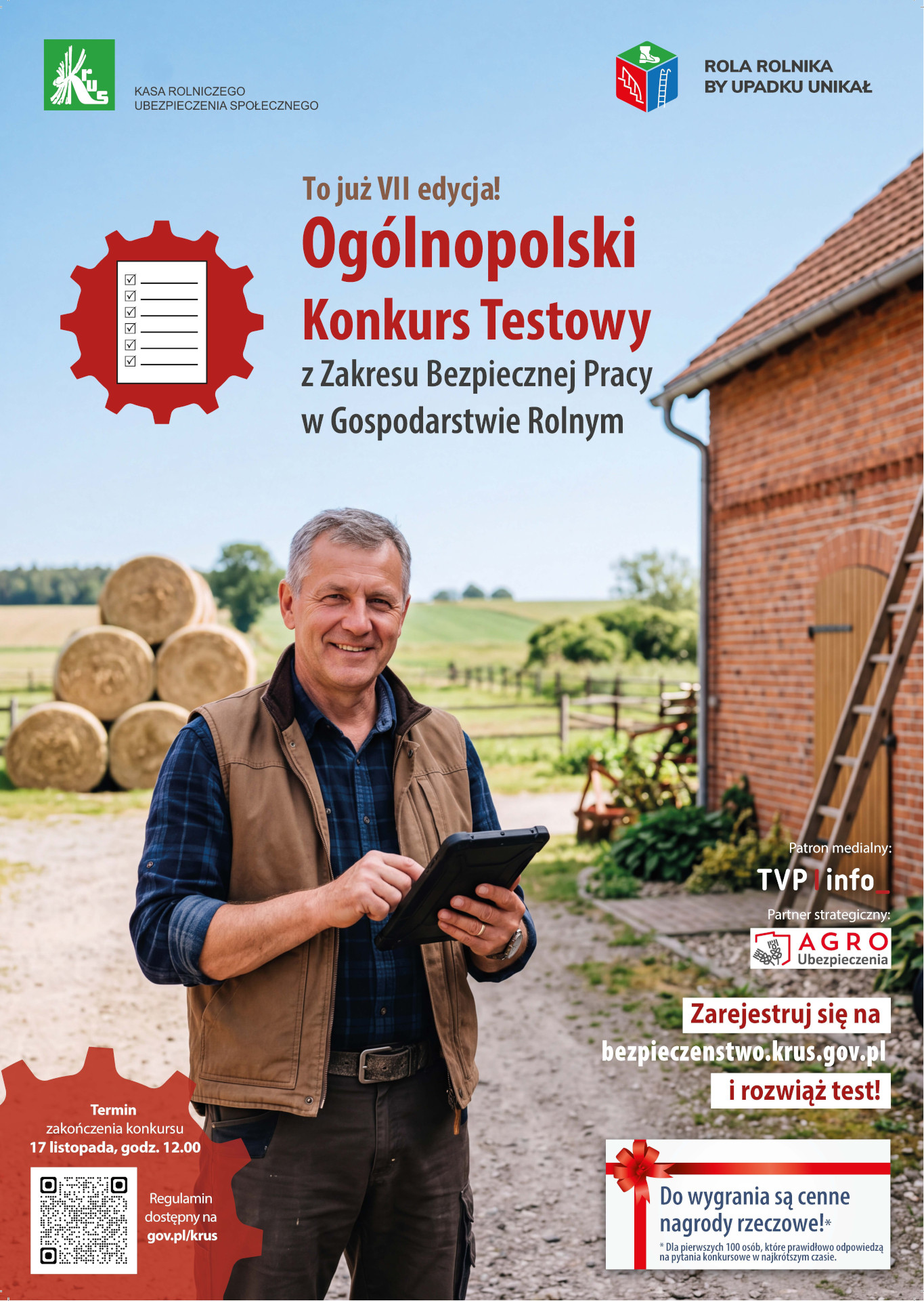 Plakat konkursu testowego dla rolnik&oacute;w