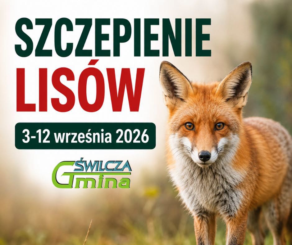 Baner informujący o&nbsp;szczepieniach lis&oacute;w