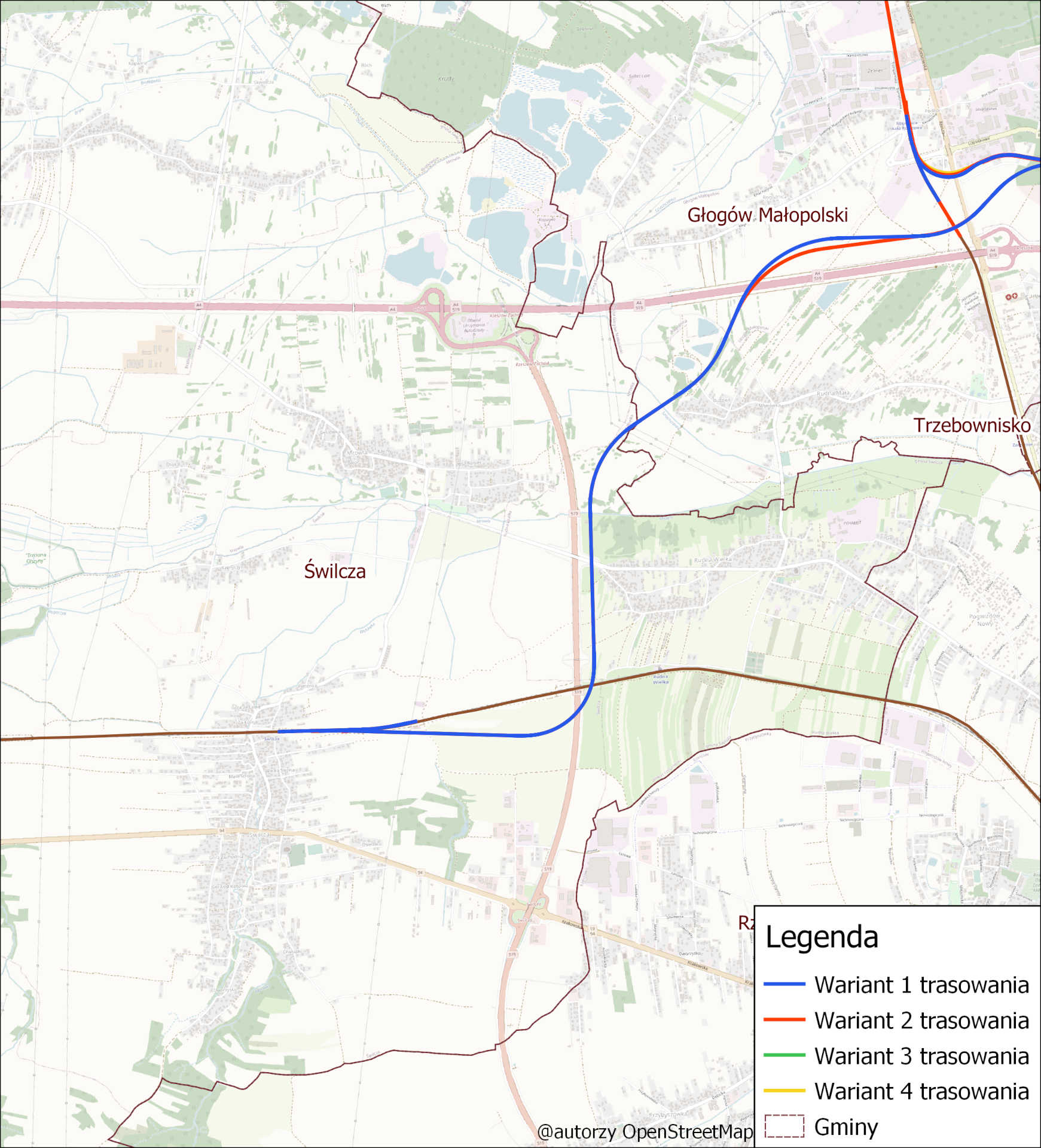 Mapa Świlcza