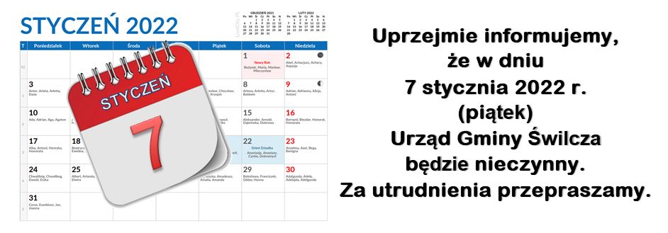 Kalendarz - 7 stycznia 2022