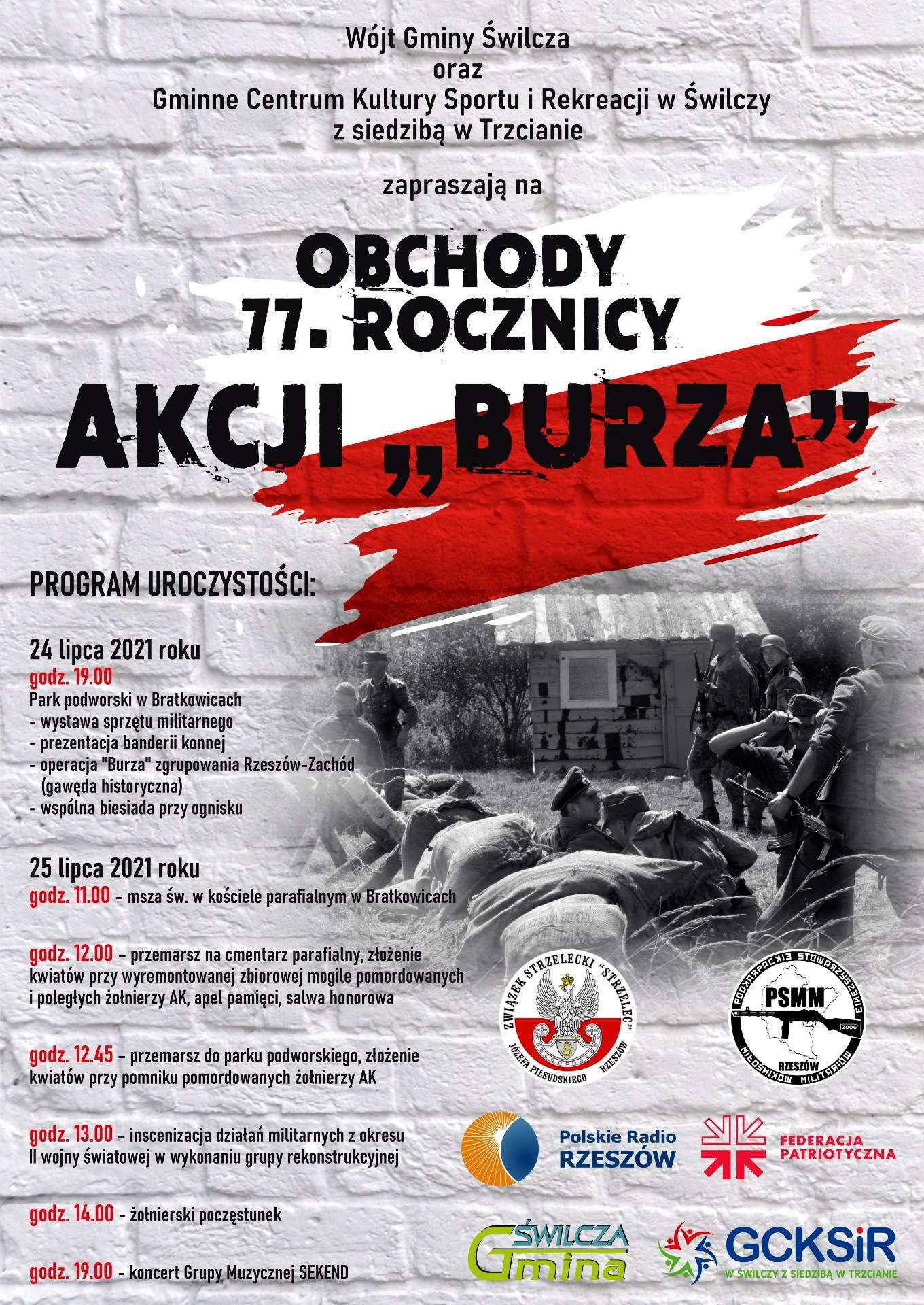 Plakat obchodów 77 rocznicy Akcji "Burza"
