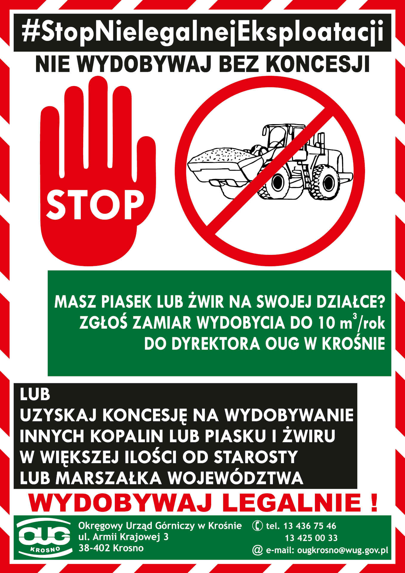 Plakat akcji stop eksploatacji