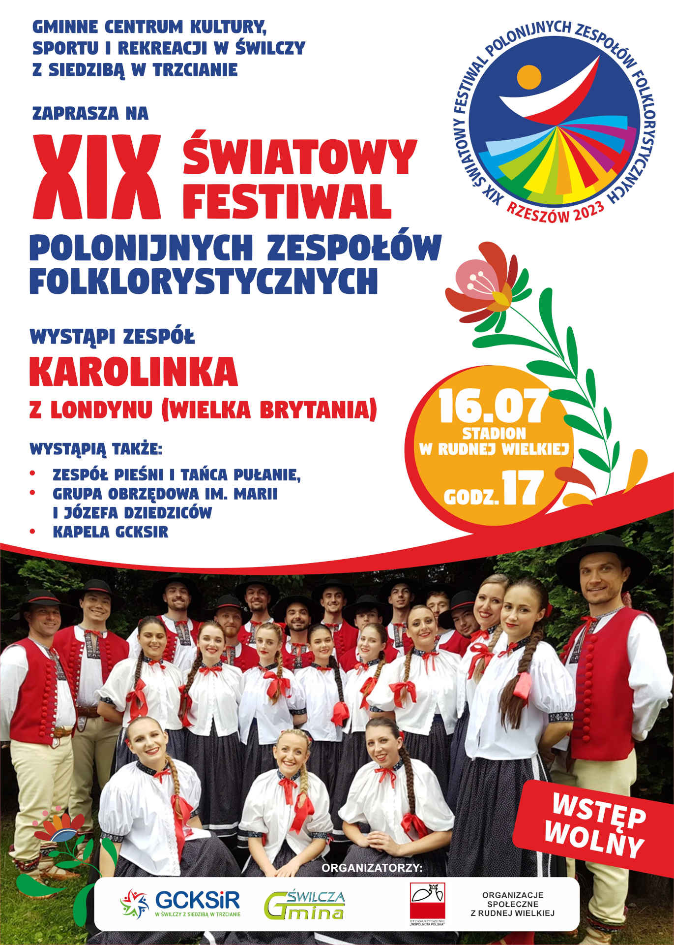 Plakat koncertu 16 lipca
