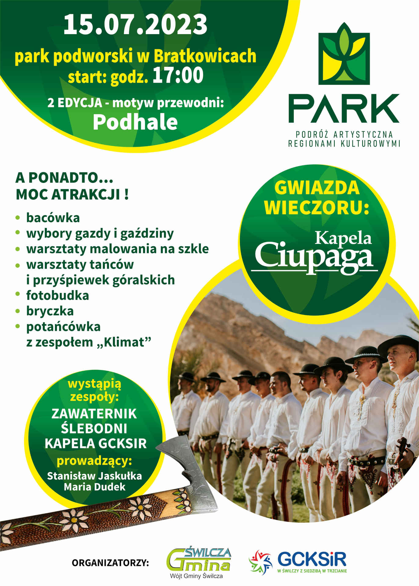 Plakat koncertu 15 lipca