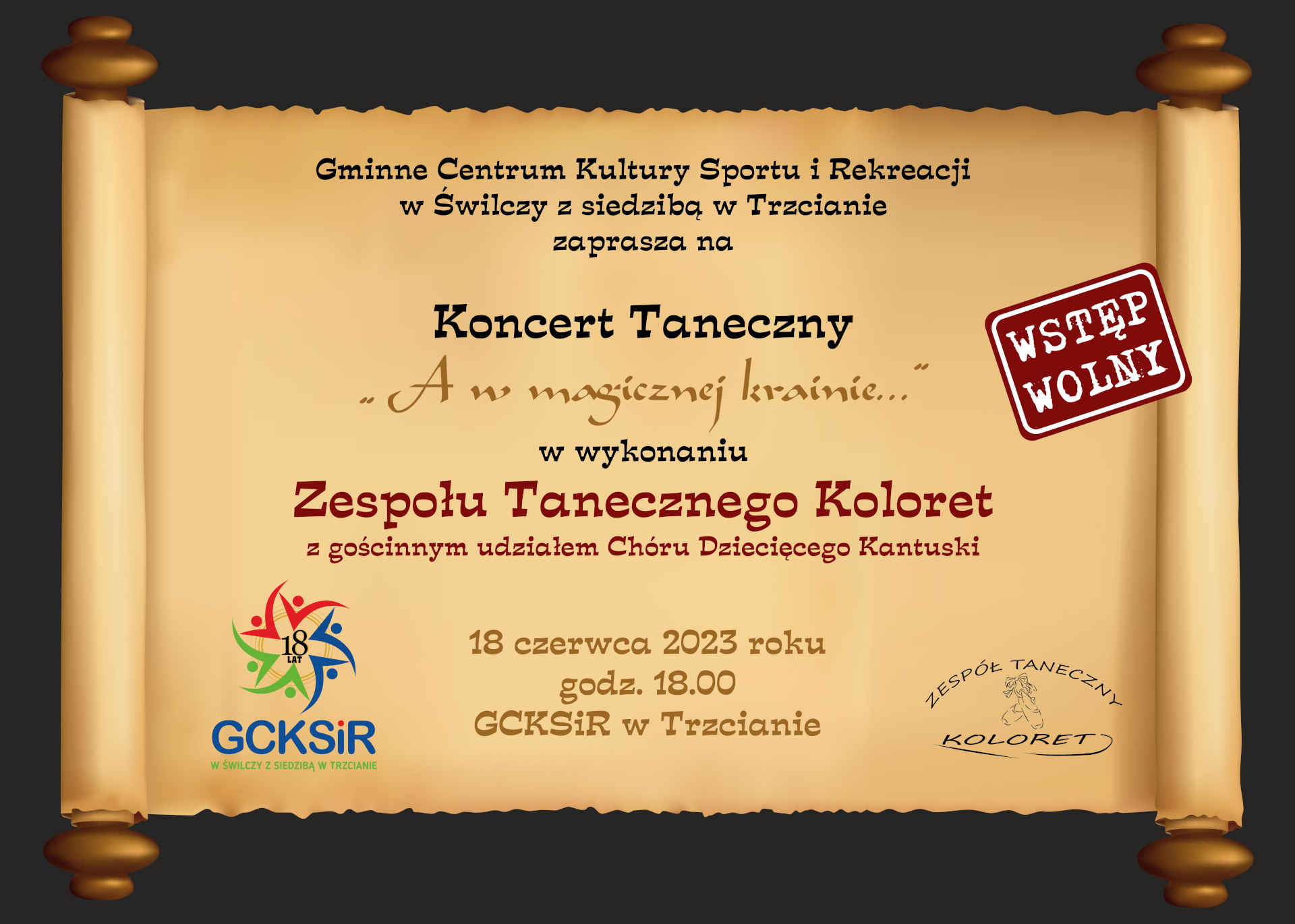 Plakat koncertu