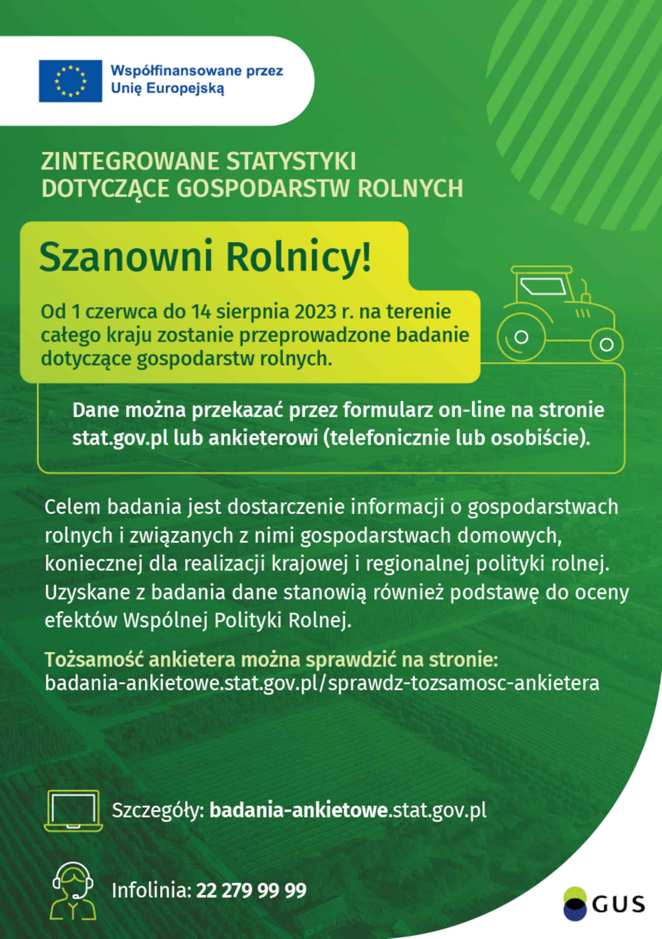 Plakat o badaniach statystycznych