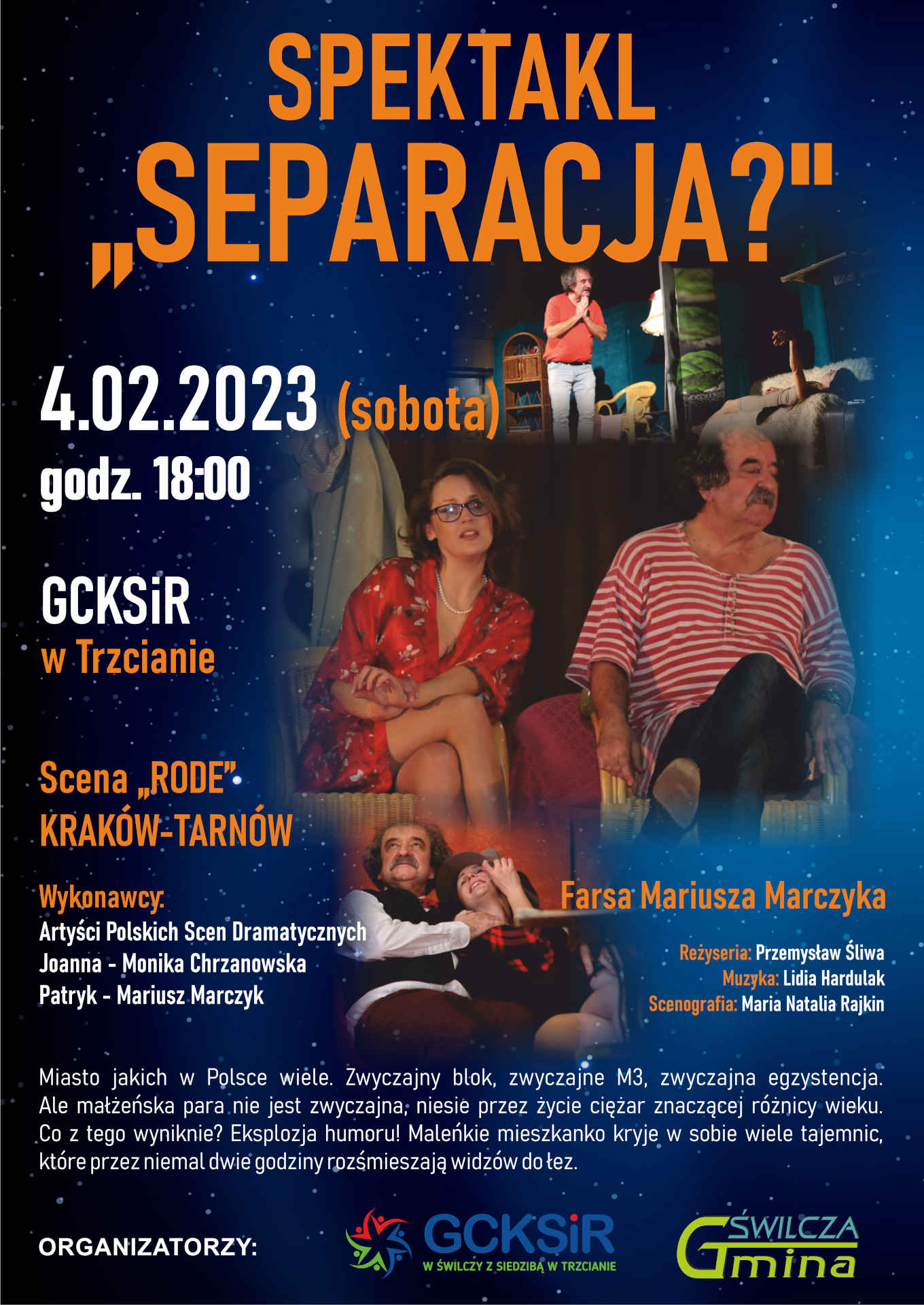 Plakat Spektakl zat. „Separacja?”