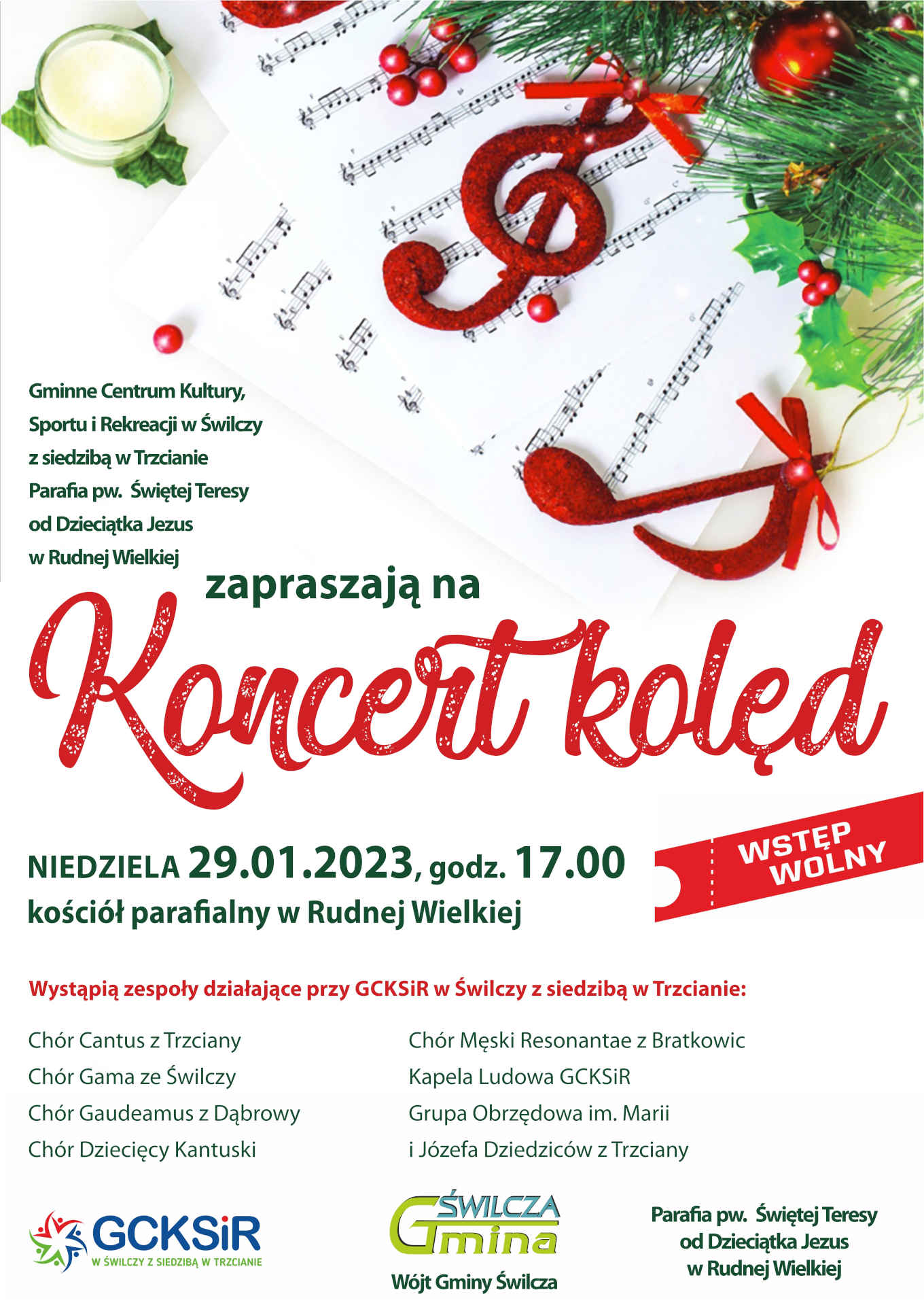 Plakat Spektakl zat. „Koncert kolęd”