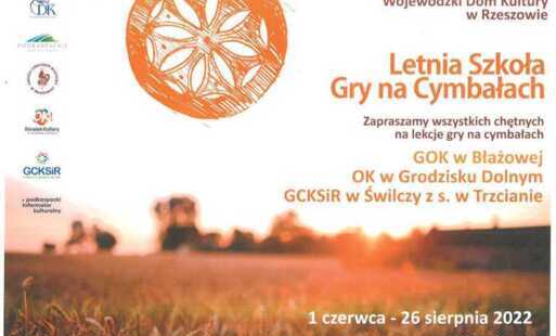 Plakat Letnia Szkoła Gry na Cymbałach