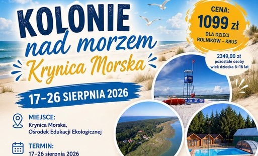 Plakat kolonii nad morzem