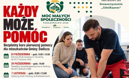Plakat kursu pierwszej pomocy