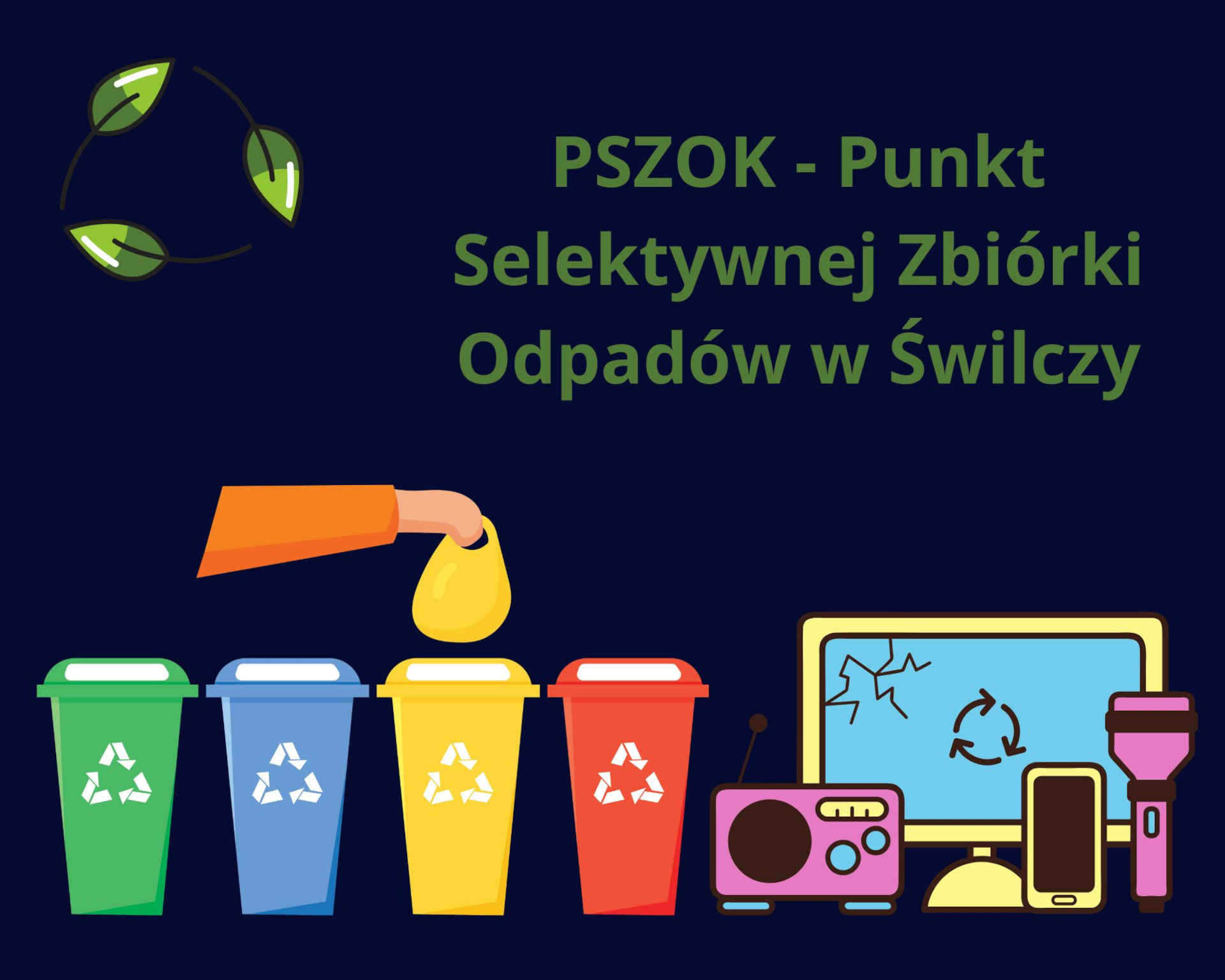 Baner Punktu Selektywnej Zbiórki Odpadów Komunalnych